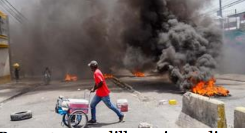 pandilleros incendiaron un tribunal cerca de la capital haitiana